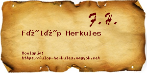 Fülöp Herkules névjegykártya